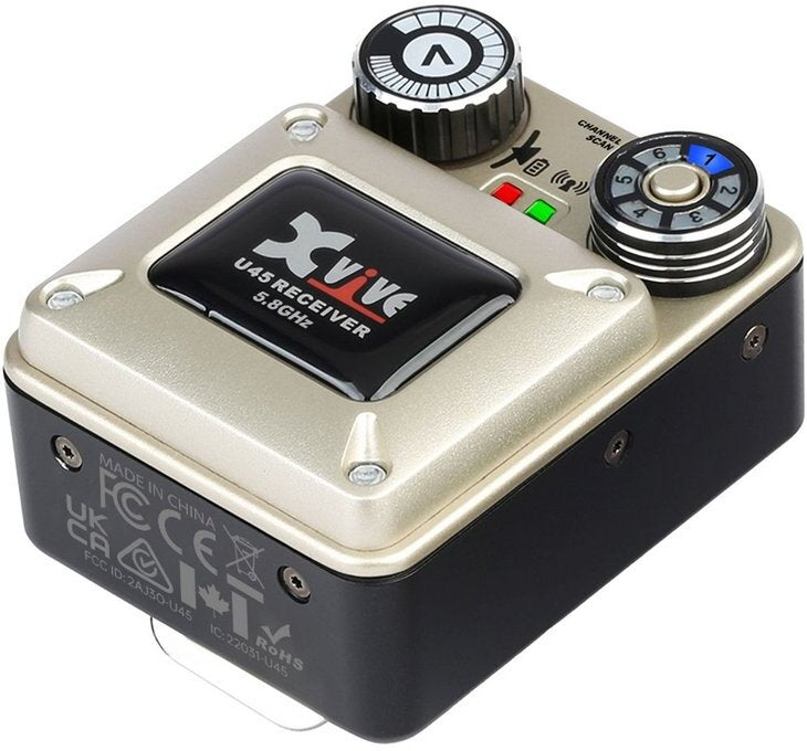 Receptor XVive U45 de 5,8 GHz con controles de volumen y canal