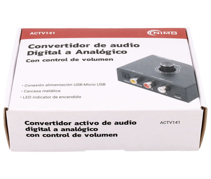 NIMO ACTV141 | Convertidor de Audio Digital a Analógico con Volumen