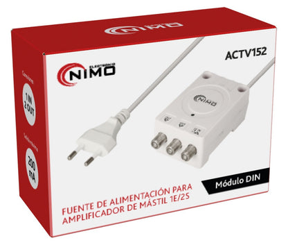 Embalaje de la fuente NIMO ACTV152 de 24 V y 200 mA para amplificador de mástil