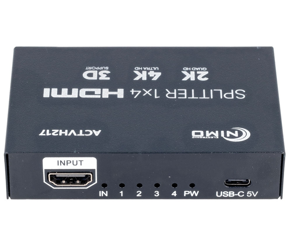 NIMO ACTVH217 Splitter HDMI 1 entrada 4 salidas 4K 3D