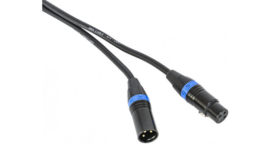 Cable DMX AFX Light negro con conectores XLR de 3 pines macho y hembra