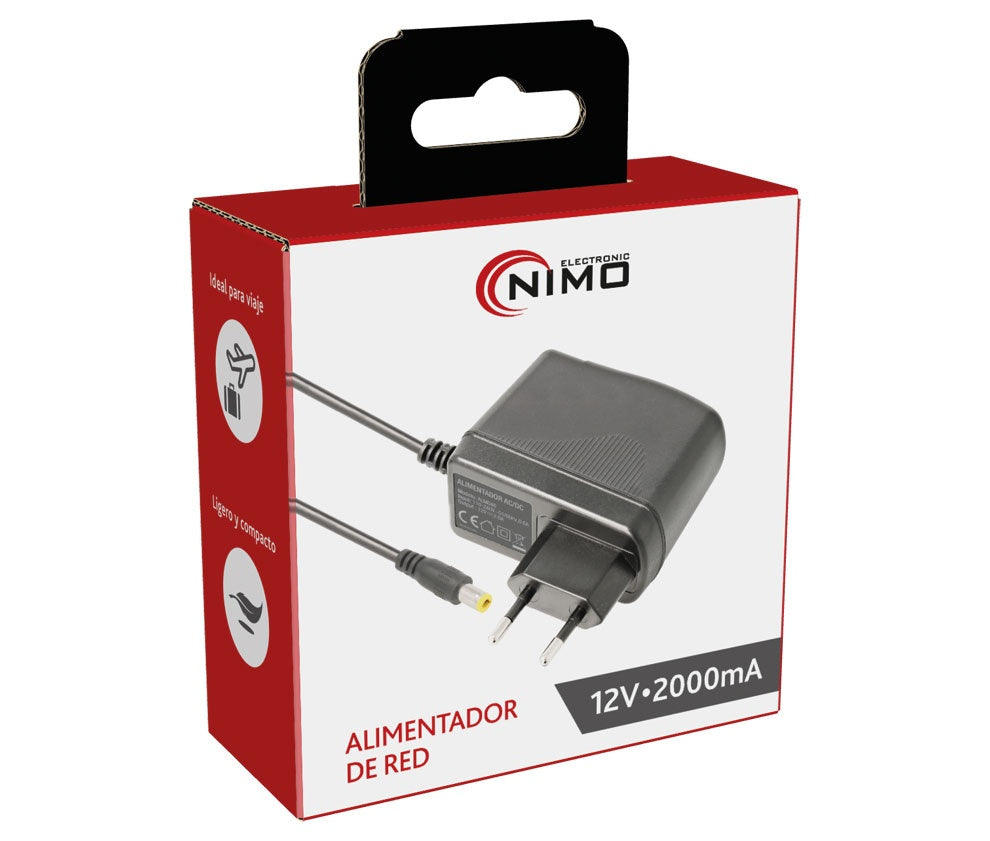 Alimentador Estabilizado 12V 2A 24W | NIMO ALM046 | Jack 5,5x2,1mm Universal