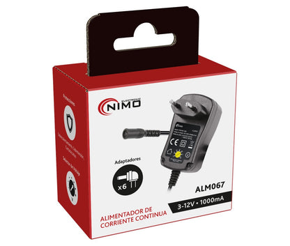 Caja del alimentador NIMO ALM067 de 3 a 12 V y 1000 mA