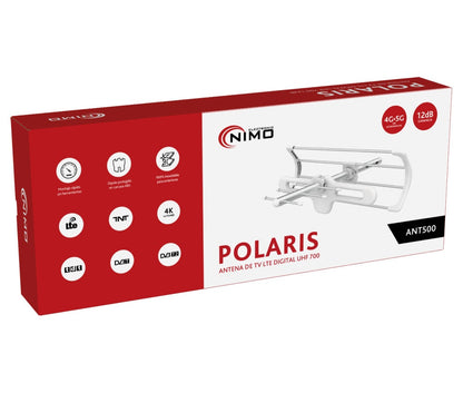 ANT500 | Antena TV Exterior TDT UHF con Filtro LTE 4G/5G 12dB POLARIS