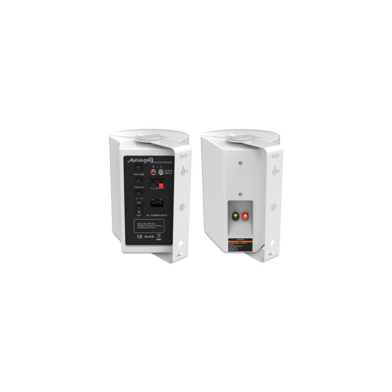 Audibax PR-52 A White — Pareja Altavoces Activos 30W+30W 5.25"
