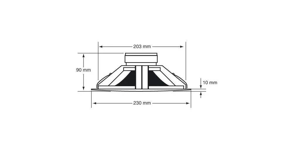 Audiophony CHP606 | Altavoz de Techo 6" 6W 100V para Empotrar