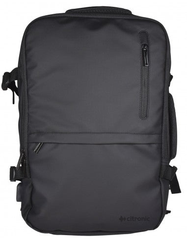 Interior ampliable de la mochila Citronic con correas de sujeción