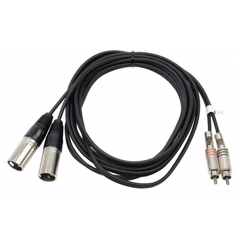 Hilec | Cable 2 RCA Macho a 2 XLR Macho 3 Metros