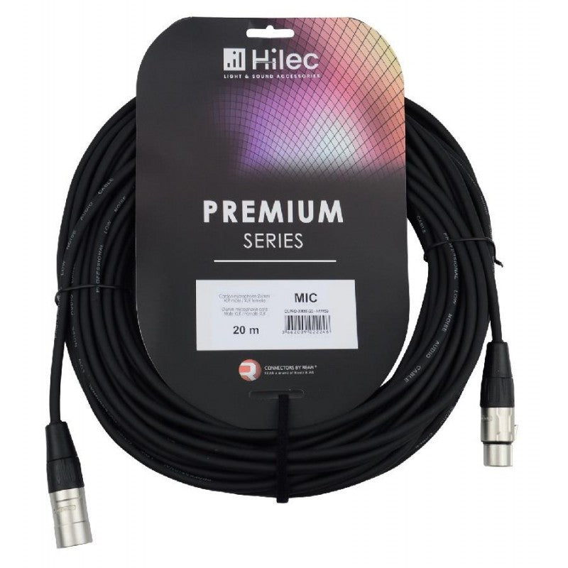 Hilec | Cable XLR Macho a XLR Hembra 20m Premium