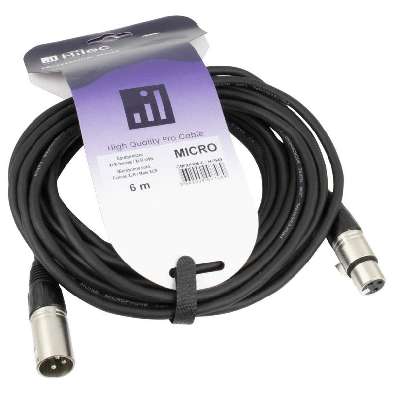 Hilec | Cable XLR Macho a XLR Hembra 6m Premium