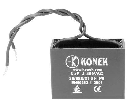 KONEK CMV6MF Condensador de Arranque y Marcha de Motor 6MF 450Vca Cables