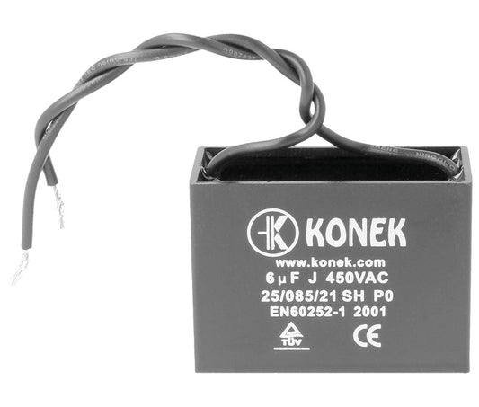 KONEK CMV6MF Condensador de Arranque y Marcha de Motor 6MF 450Vca Cables