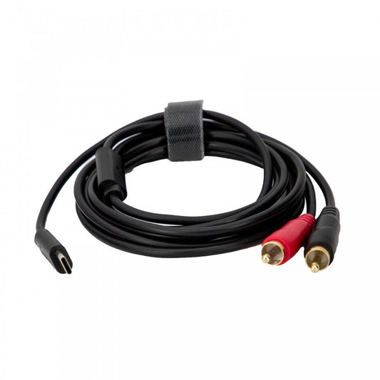 Hilec | Convertidor Digital-Analógico USB-C a 2 RCA 2 Metros