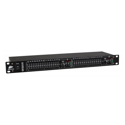 JB Systems GEQ-215 Ecualizador Estéreo 2x15 Bandas 19" - Vista frontal