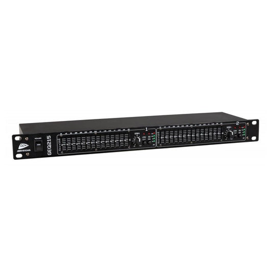 JB Systems GEQ-215 Ecualizador Estéreo 2x15 Bandas 19" - Vista frontal