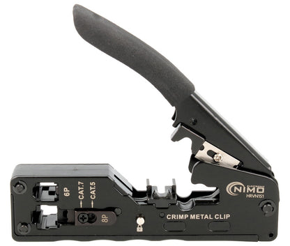 Crimpadora NIMO HRVN151 abierta para engarzar conectores modulares