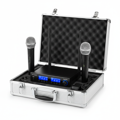 Sistema de micrófono inalámbrico Power Dynamics PD522 con 2 micrófonos de mano