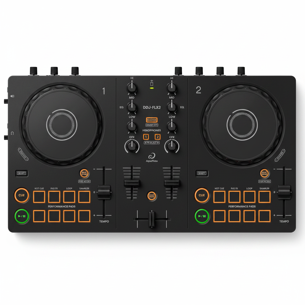 Pioneer DJ DDJ-FLX2 controlador DJ 2 canales vista superior
