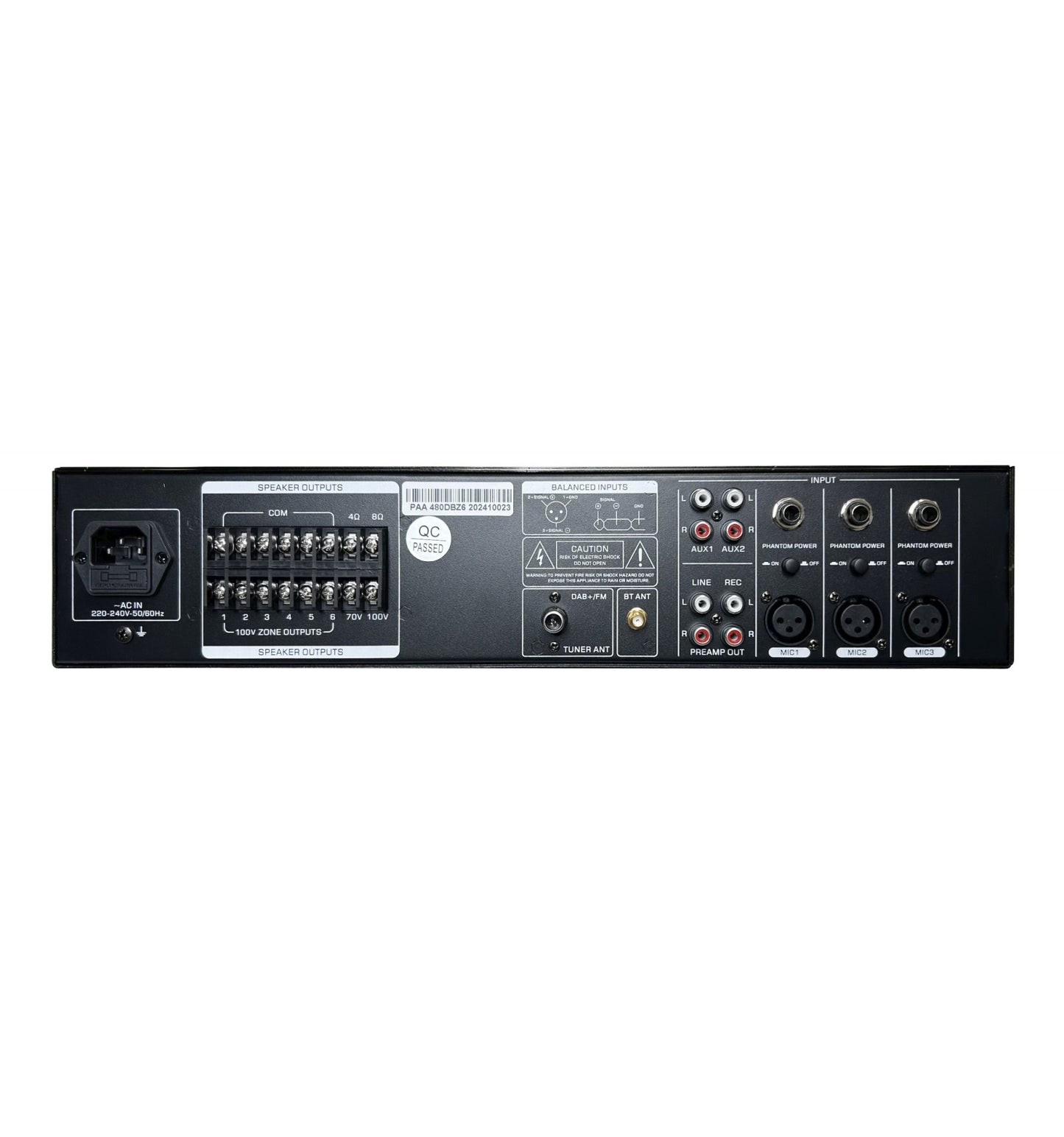 Karma PAA 480DBZ6 - Amplificador de Megafonía 480W 6 Zonas