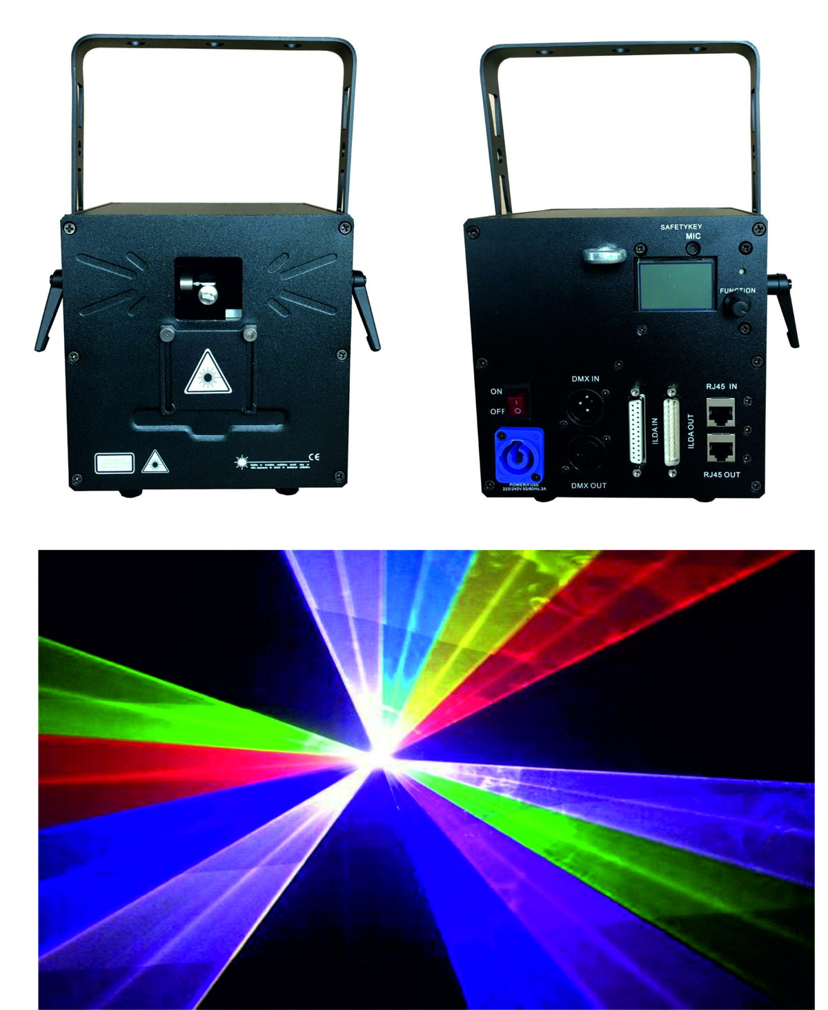 Spainlight - Láser de Animación Profesional 5W RGB Scanner 25KPPS DMX ILDA