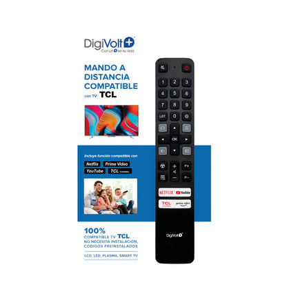 DigiVolt TCL-61 Mando Universal Compatible con TV TCL