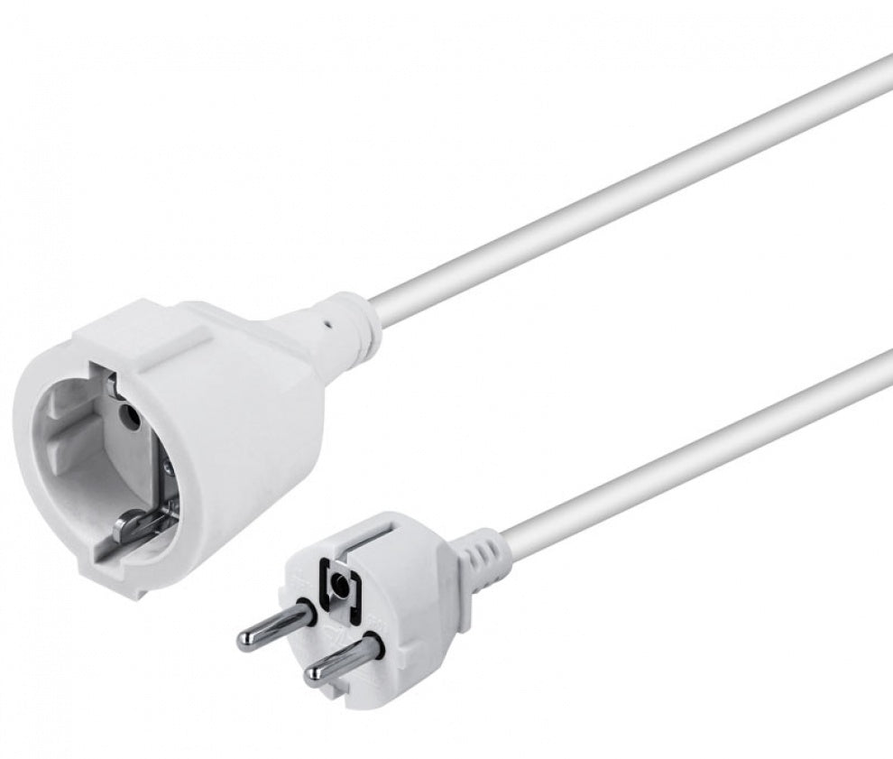 NIMO MEL020 — Prolongador de Red Schuko CEE 7/7 Macho a CEE 7/4 Hembra 3m