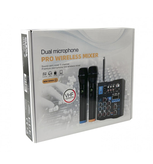 Karma MXW 5 — Mezclador 5 Canales con Doble Micro Inalámbrico y USB