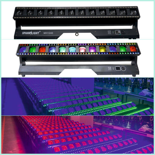 Barra Beam Móvil MH1240 LED 12x40W RGBW 4IN1 Pixel LED Zoom