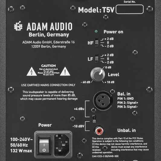 Adam Audio T5V | Monitor de Estudio 5" Tweeter U-ART Ribbon