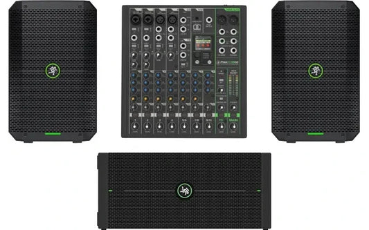 Mackie GoSub FX10 Bundle - Sistema PA completo a batería con 2x Thump GO, ThumpSub GO y ProFX10 GO

