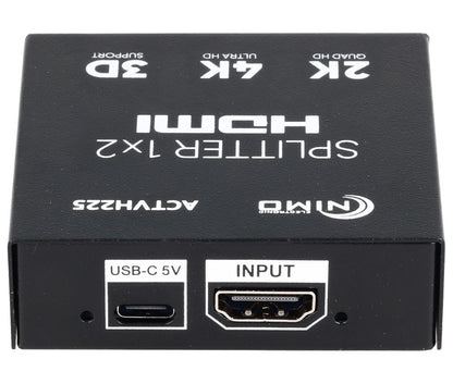 Splitter HDMI NIMO ACTVH225 1 entrada 2 salidas 4K 30Hz