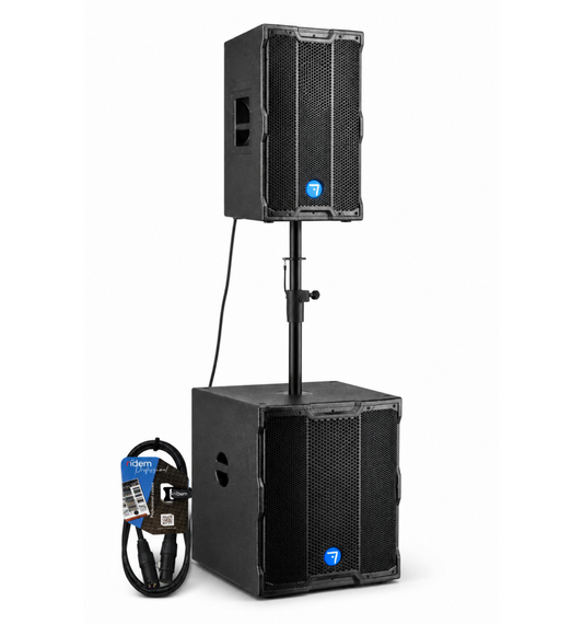 Kit Sonorización Seven SoundVector VECTOR18SUB/DSP + VECTOR15 — Subwoofer Activo 18" con Altavoz 15"