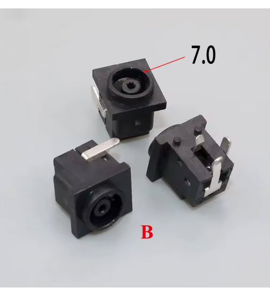PCB7 Conector Hembra de Alimentación CC Horizontal 3 Patas