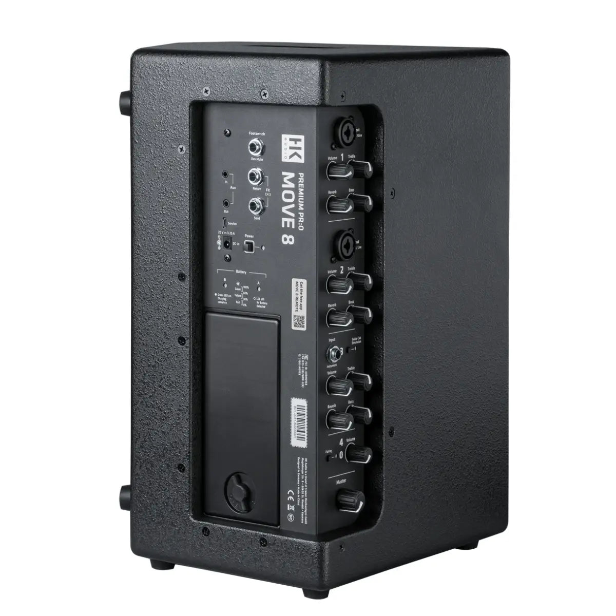 HK Audio MOVE 8 | Altavoz Portátil a Batería 400W con Bluetooth 5.0