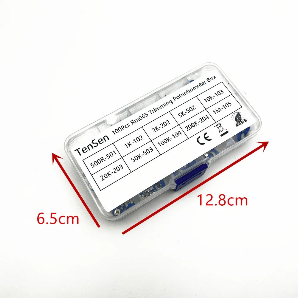 Kit Surtido Potenciómetros Trimpot Horizontal 10 Valores | 500R a 1M