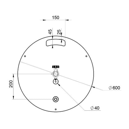 Hilec | Trípode para Altavoz con Base Redonda Negro