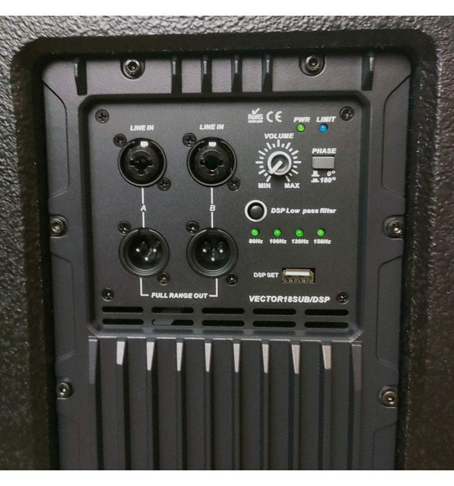 Seven SoundVector VECTOR18SUB/DSP — Subwoofer Activo 18" 800W DSP