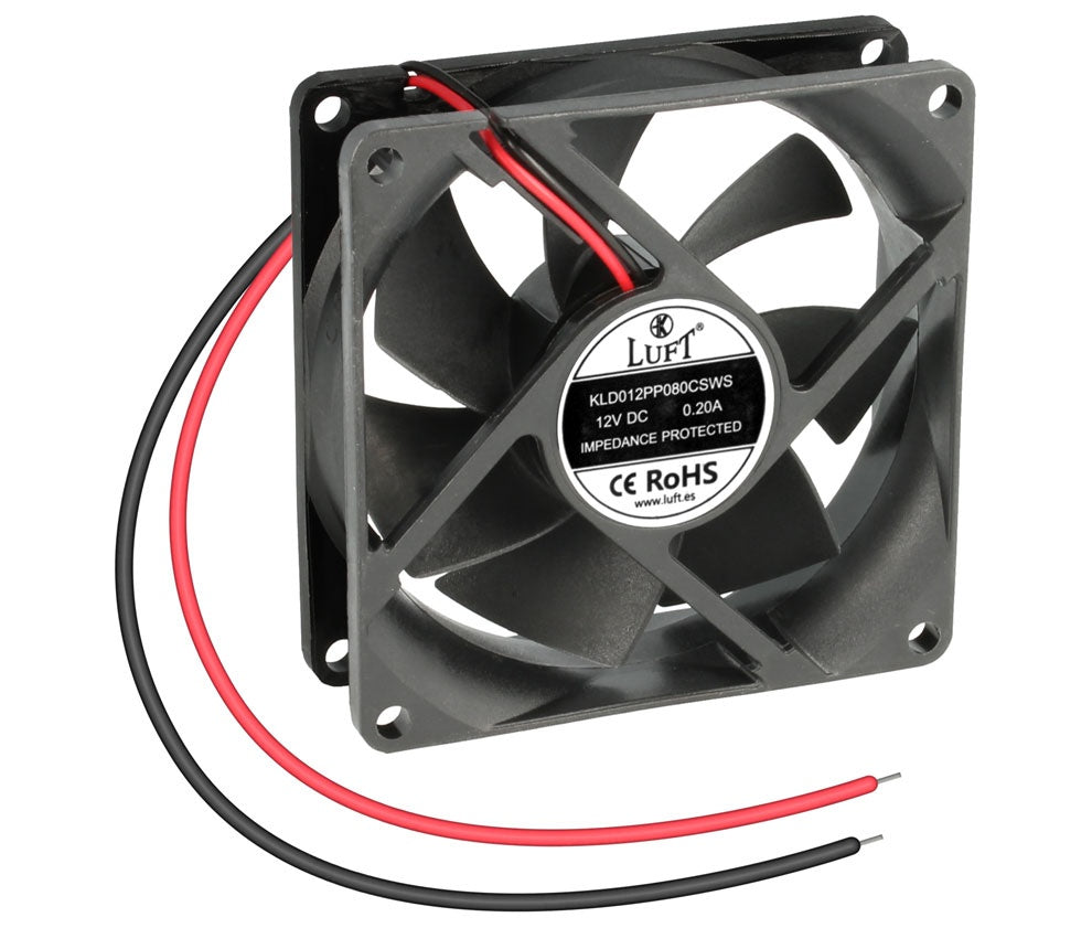 Ventilador 12V 80x80x25mm VEN012 — Cojinete de Fricción