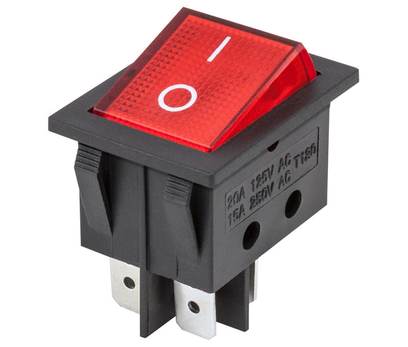 Interruptor Bipolar de Balancín con Luz 15A/250V — YZ099